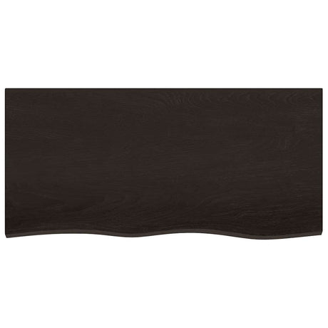 Vidaxx Washbasin Top 100x50x2 cm behandlet massivt træ mørkebrun