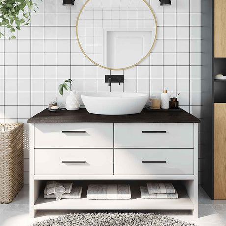 Vidaxx Washbasin Top 100x50x2 cm behandlet massivt træ mørkebrun