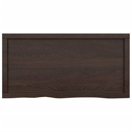Vidaxx Washbasin Top 100x50x (2-6) cm behandlet massivt træ mørkebrun