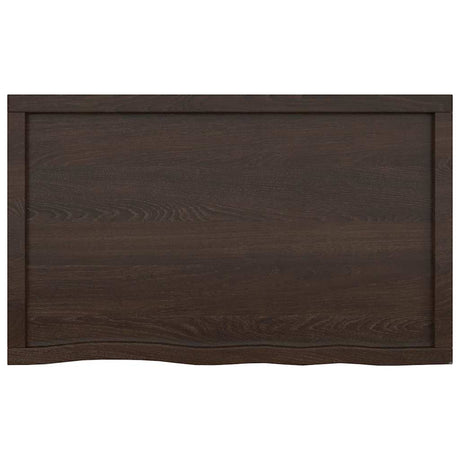Vidaxx Washbasin Top 100x60x (2-6) cm behandlet massivt træ mørkebrun