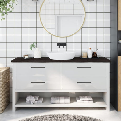 Vidaxx Washbasin Top 160x40x (2-4) cm behandlet massivt træ mørkebrun