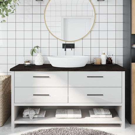 Vidaxx Washbasin Top 160x60x (2-4) cm behandlet massivt træ mørkebrun