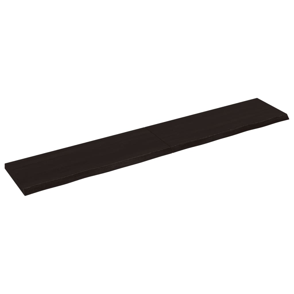 Vidaxx Washbasin Top 220x40x (2-4) cm behandlet massivt træ mørkebrun