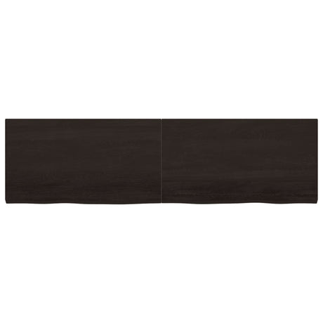 Vidaxx Washbasin Top 220x60x (2-4) cm behandlet massivt træ mørkebrun