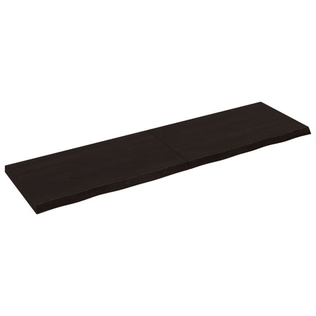 Vidaxx Washbasin Top 220x60x (2-6) cm behandlet massivt træ mørkebrun