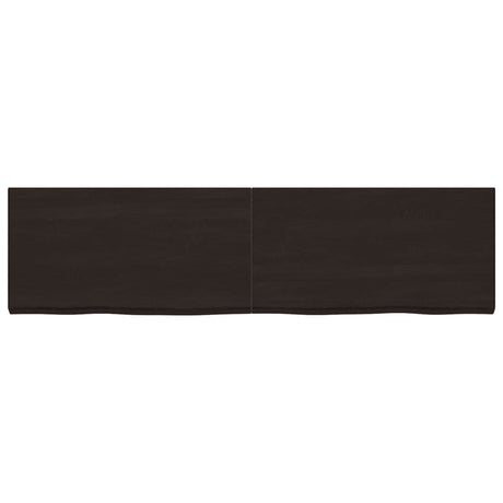 Vidaxx Washbasin Top 220x60x (2-6) cm behandlet massivt træ mørkebrun