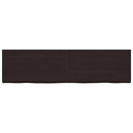 Vidaxx Washbasin Top 220x60x (2-6) cm behandlet massivt træ mørkebrun