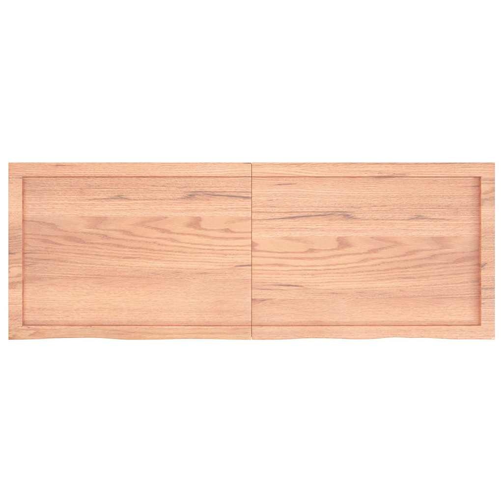 Vidaxl tafelblad 140x50x(2-4)cm behandeld massief eikenhout lichtbruin
