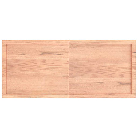 Vidaxl tafelblad 140x60x(2-4)cm behandeld massief eikenhout lichtbruin
