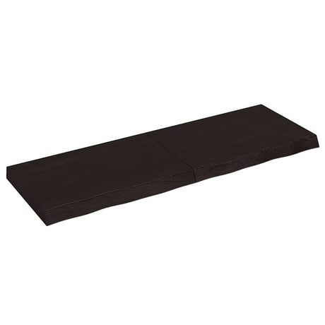Vidaxl tafelblad 120x40x(2-6)cm behandeld eikenhout donkerbruin