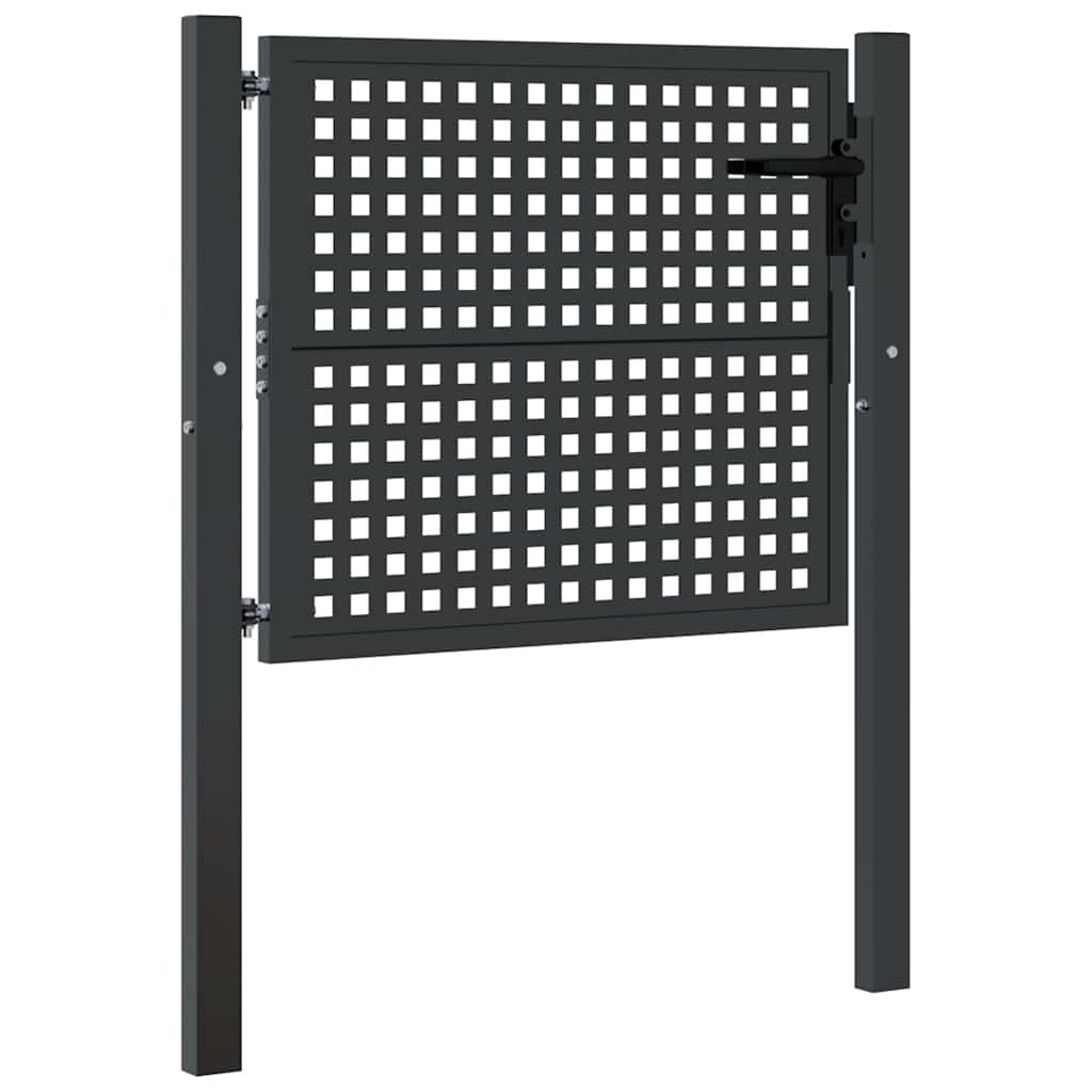 VidaXL havelåge antracit 100x75 cm stål