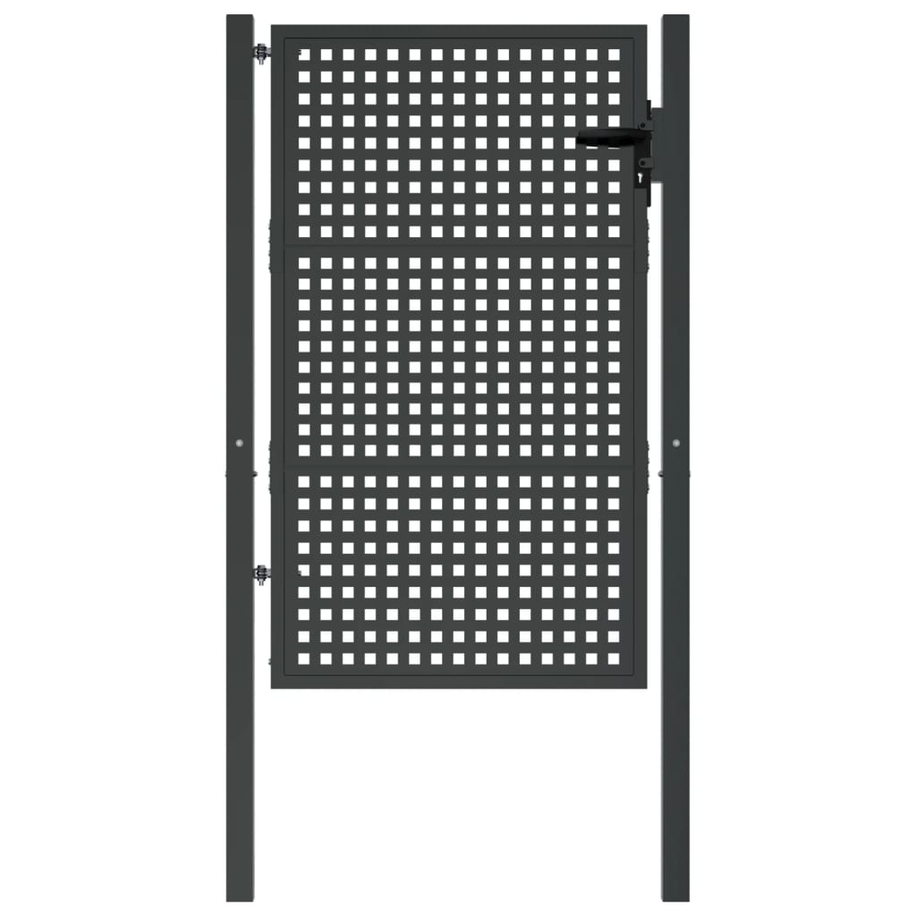 Vidaxl Gate 105x200 cm stål antracit