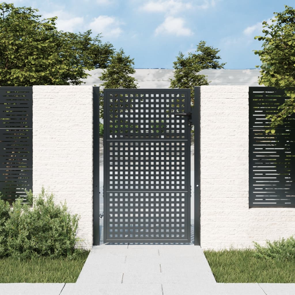 Vidaxl Gate 105x200 cm stål antracit