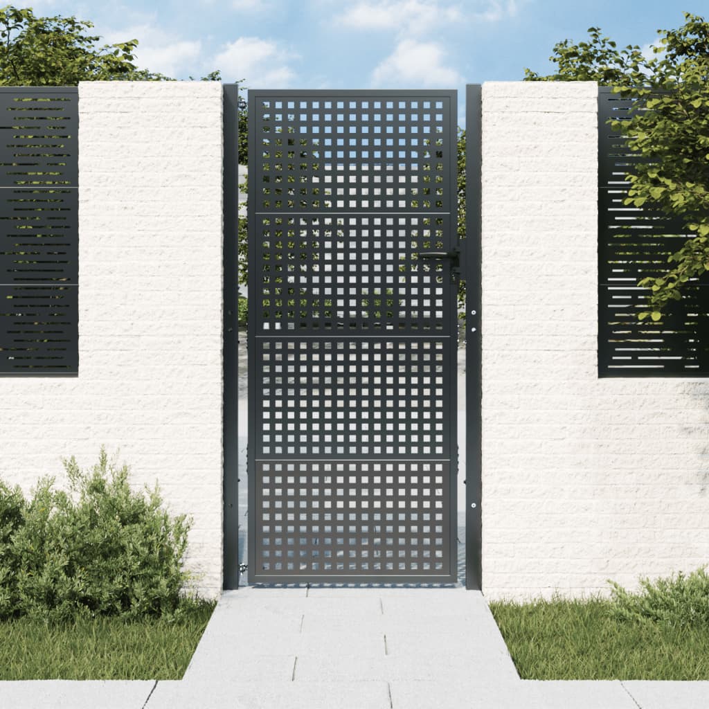 Vidaxl Gate 105x225 cm stål antracit