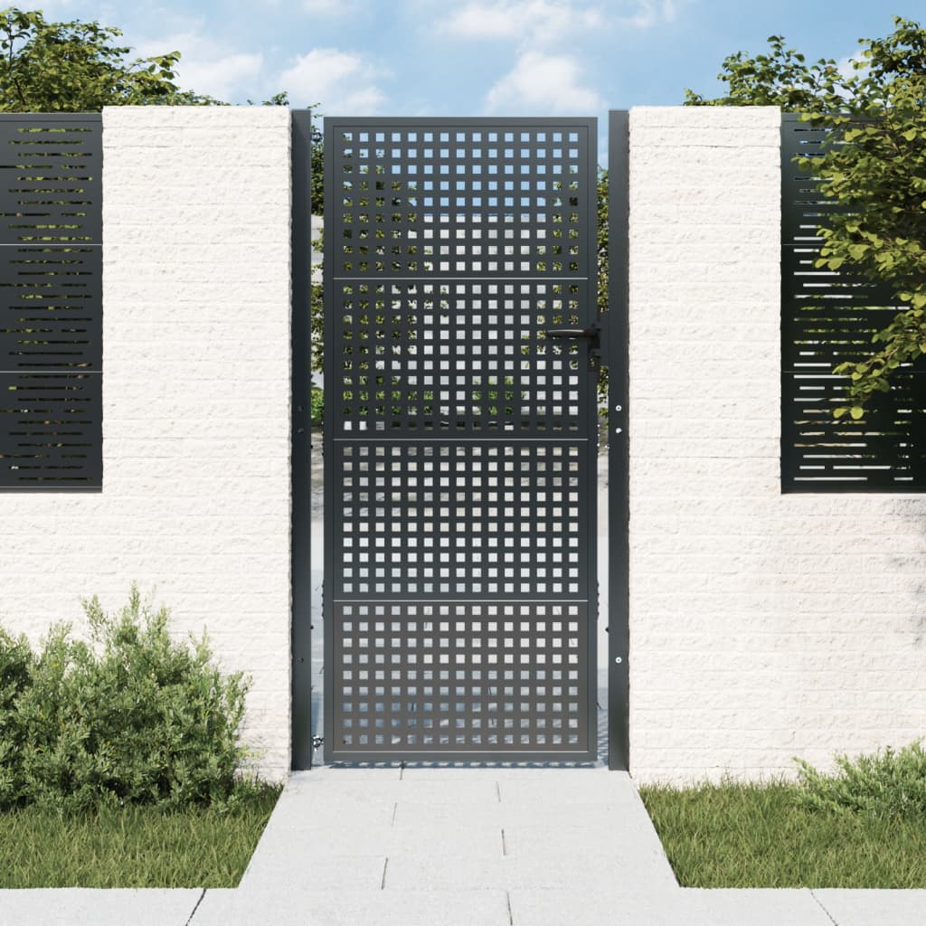Vidaxl Gate 105x250 cm stål antracit