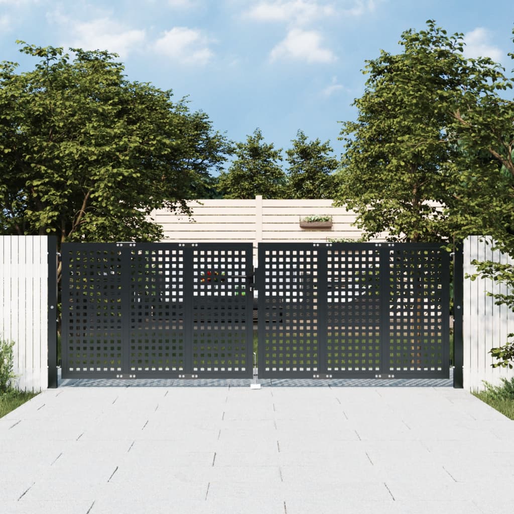 Vidaxl Gate 300x150 cm stål antracit
