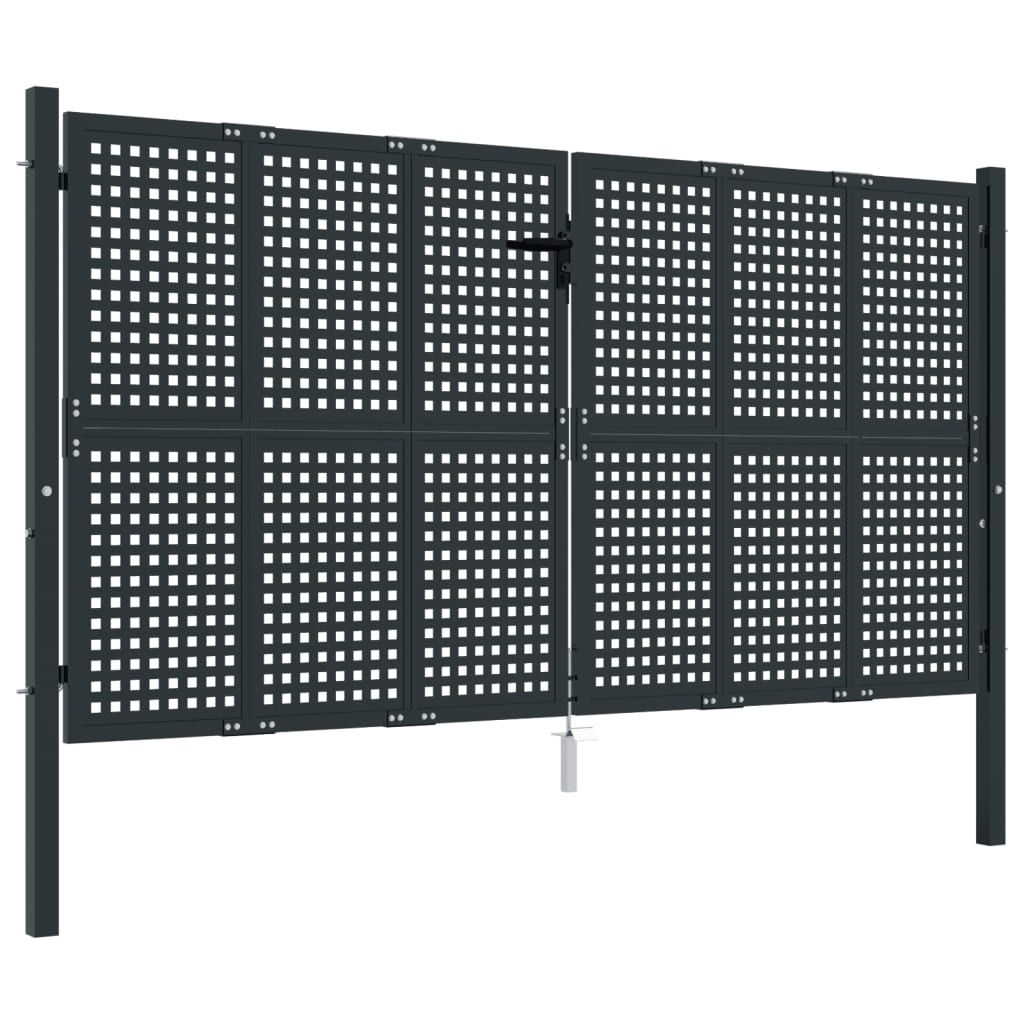 Vidaxl Gate 300x175 cm stål antracit