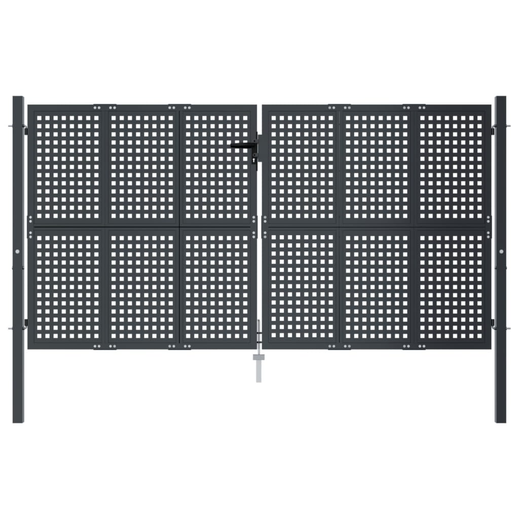 Vidaxl Gate 300x175 cm stål antracit
