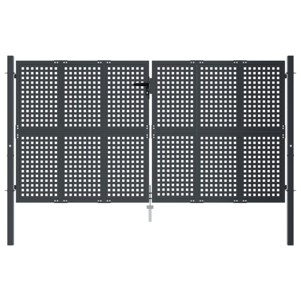 Vidaxl Gate 300x150 cm stål antracit