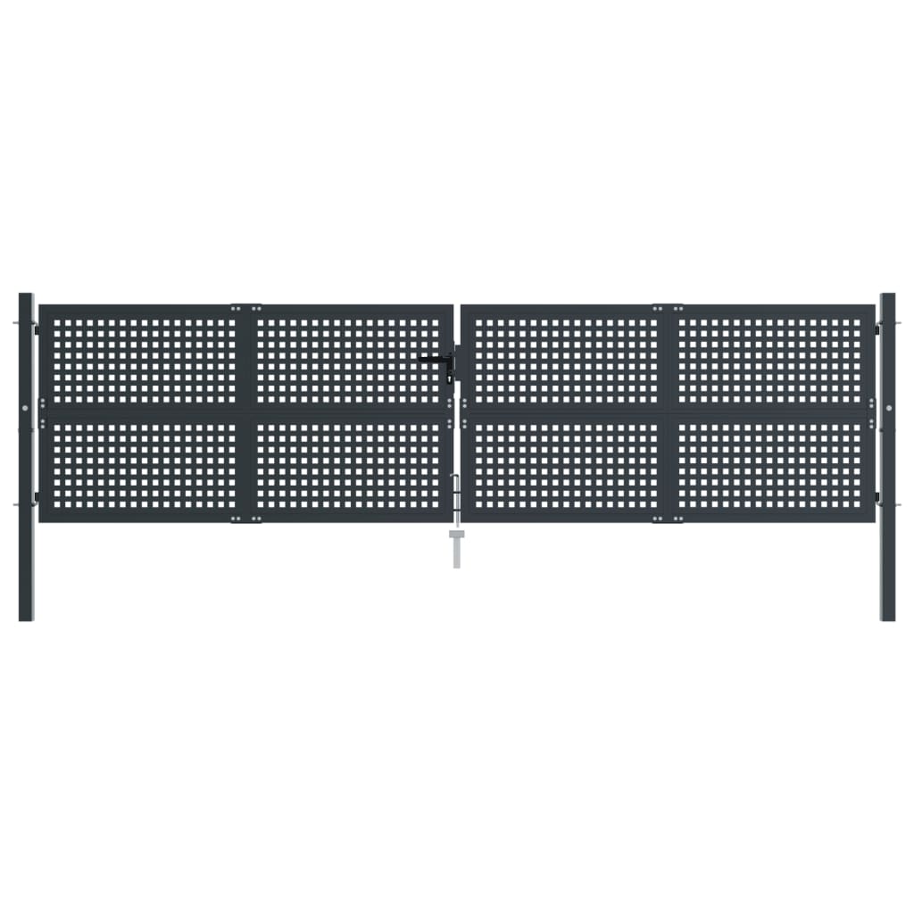 Vidaxl Gate 400x125 cm stål antracit