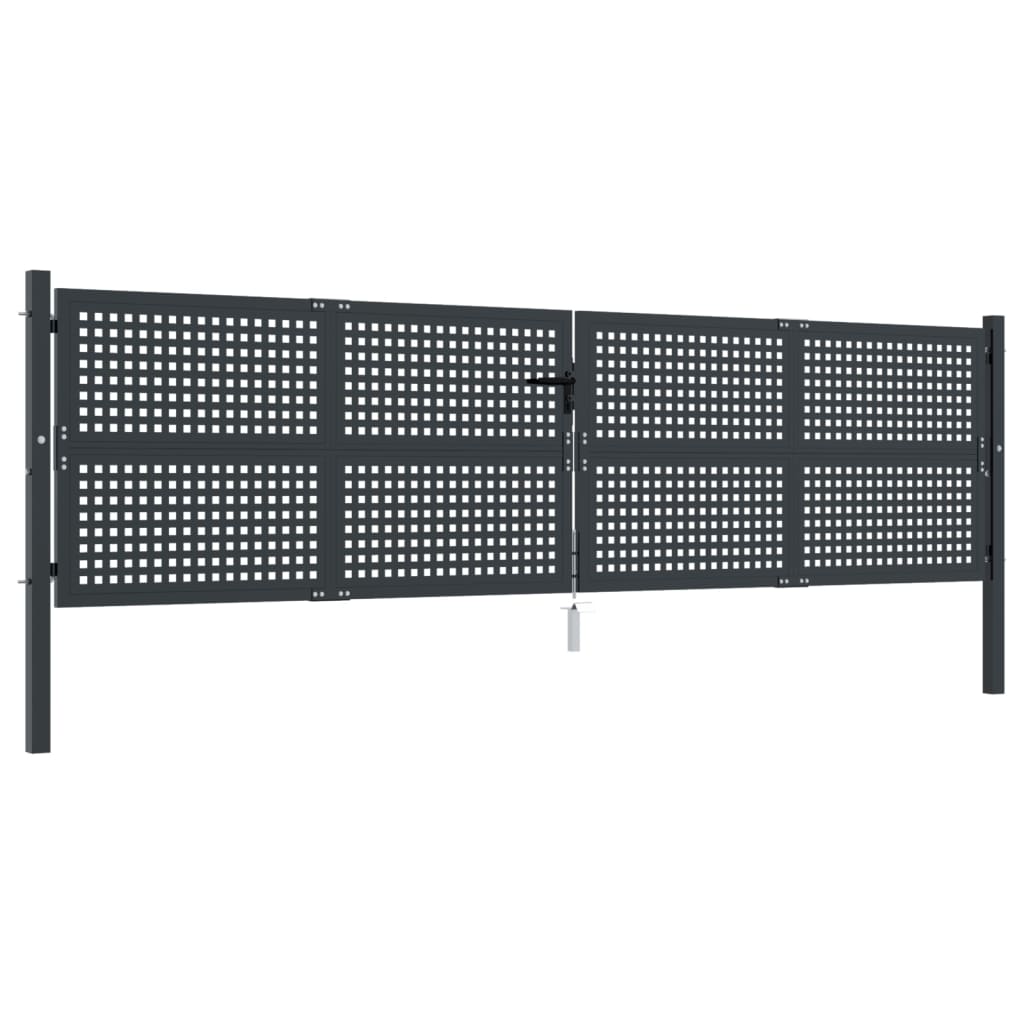 Vidaxl Gate 400x150 cm stål antracit