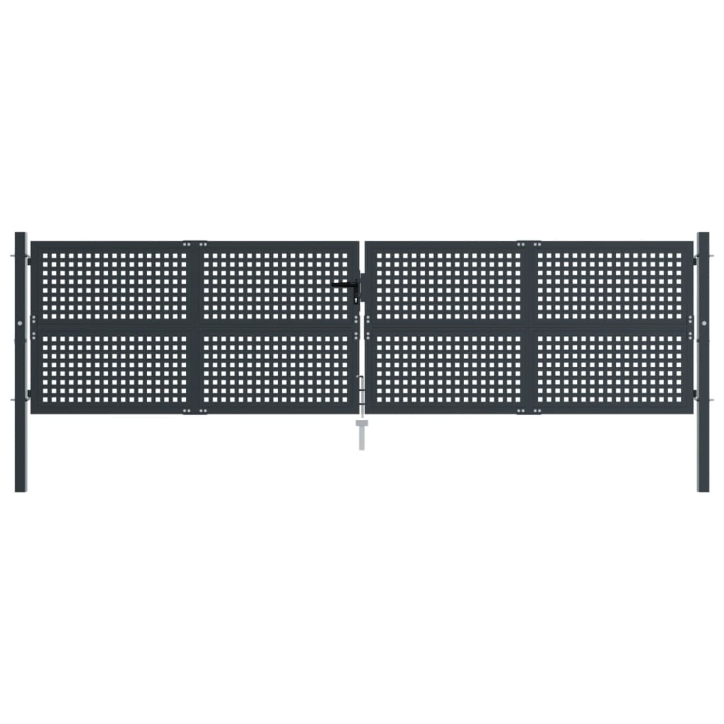 Vidaxl Gate 400x150 cm stål antracit