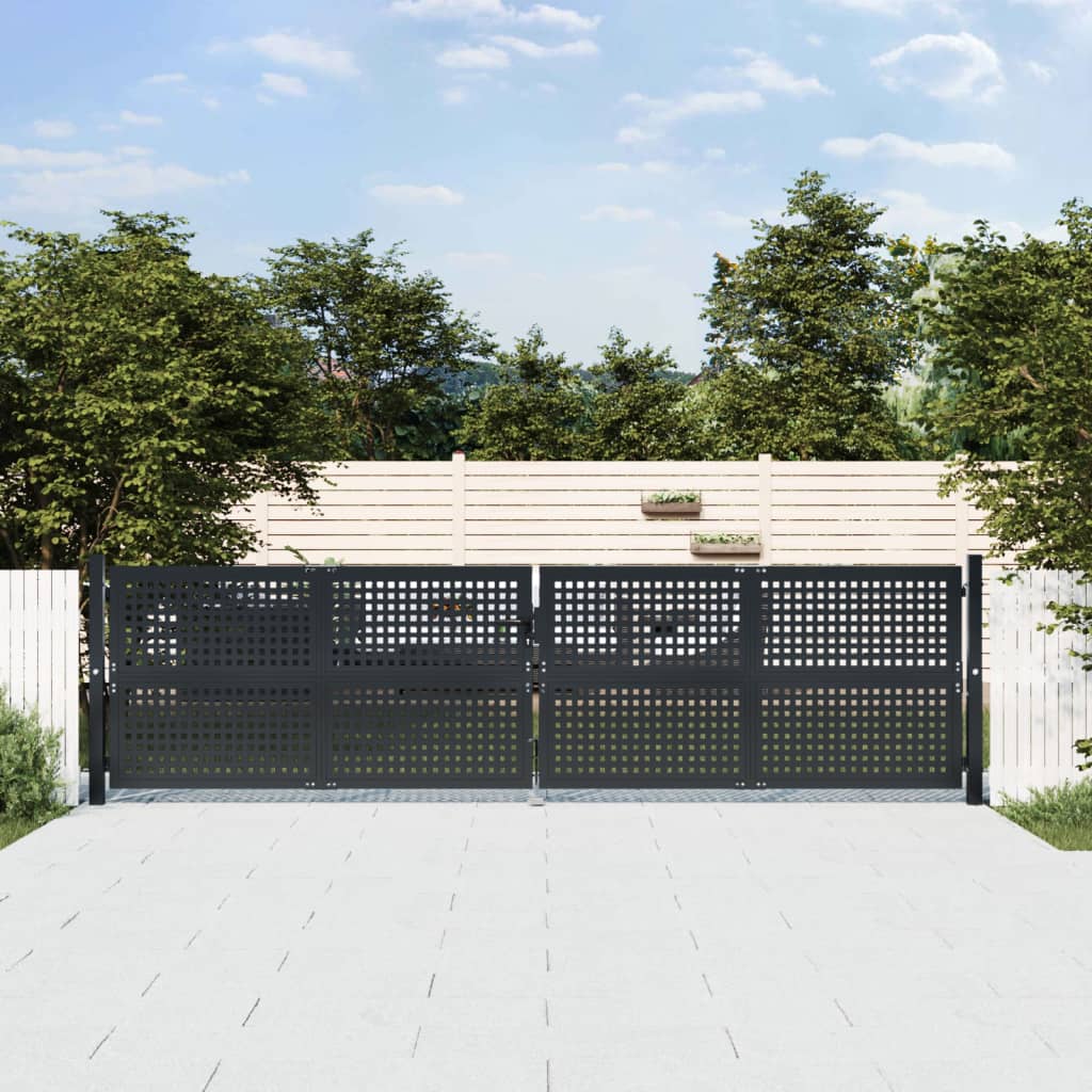 Vidaxl Gate 400x150 cm stål antracit