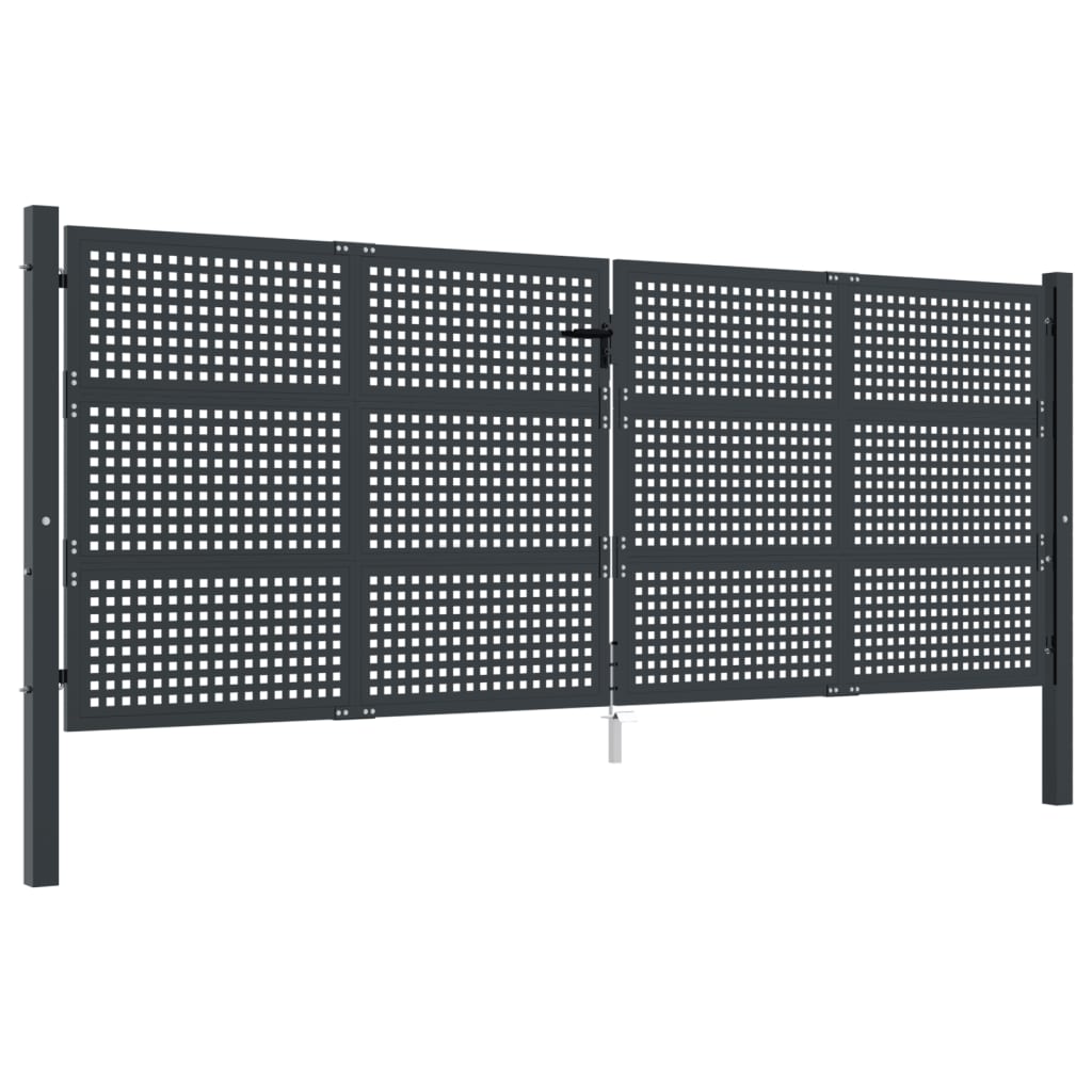 Vidaxl Gate 400x175 cm stål antracit