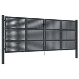 Vidaxl Gate 400x175 cm stål antracit