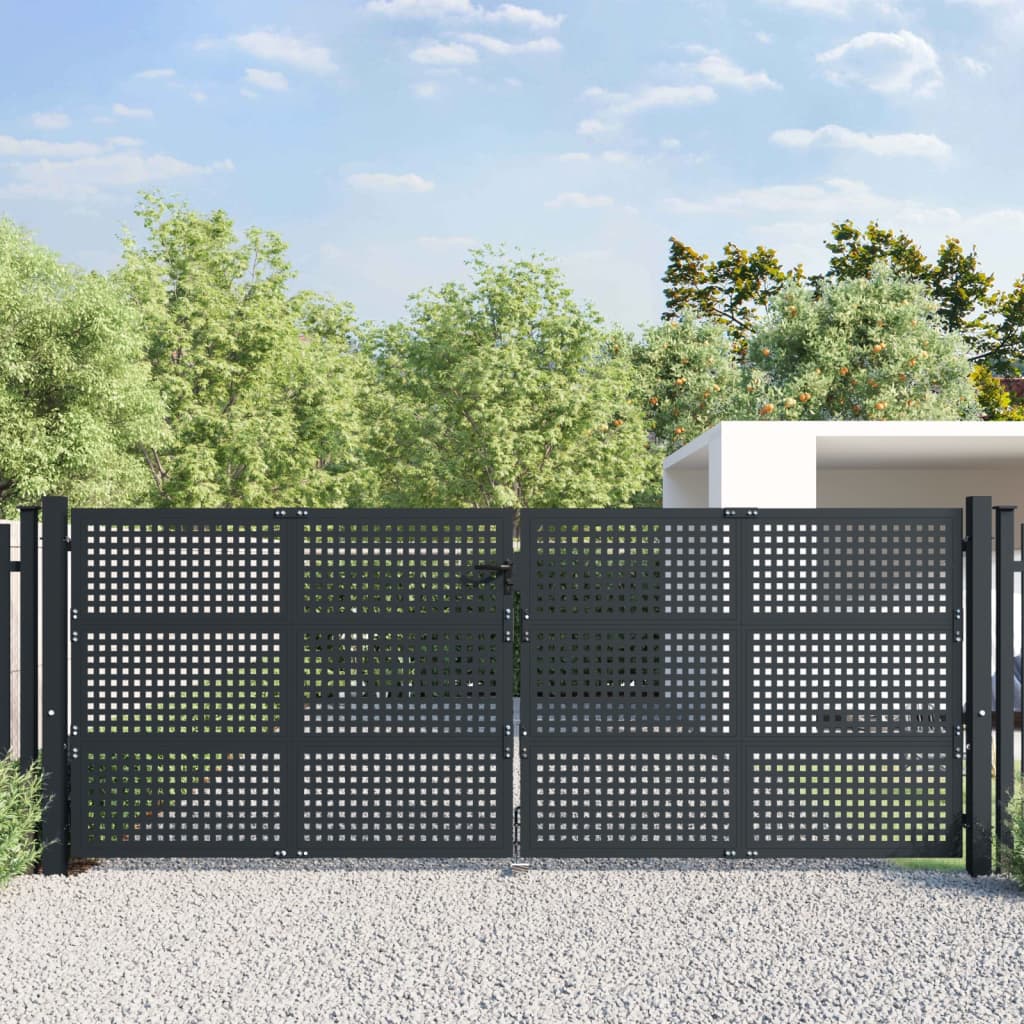 Vidaxl Gate 400x175 cm stål antracit