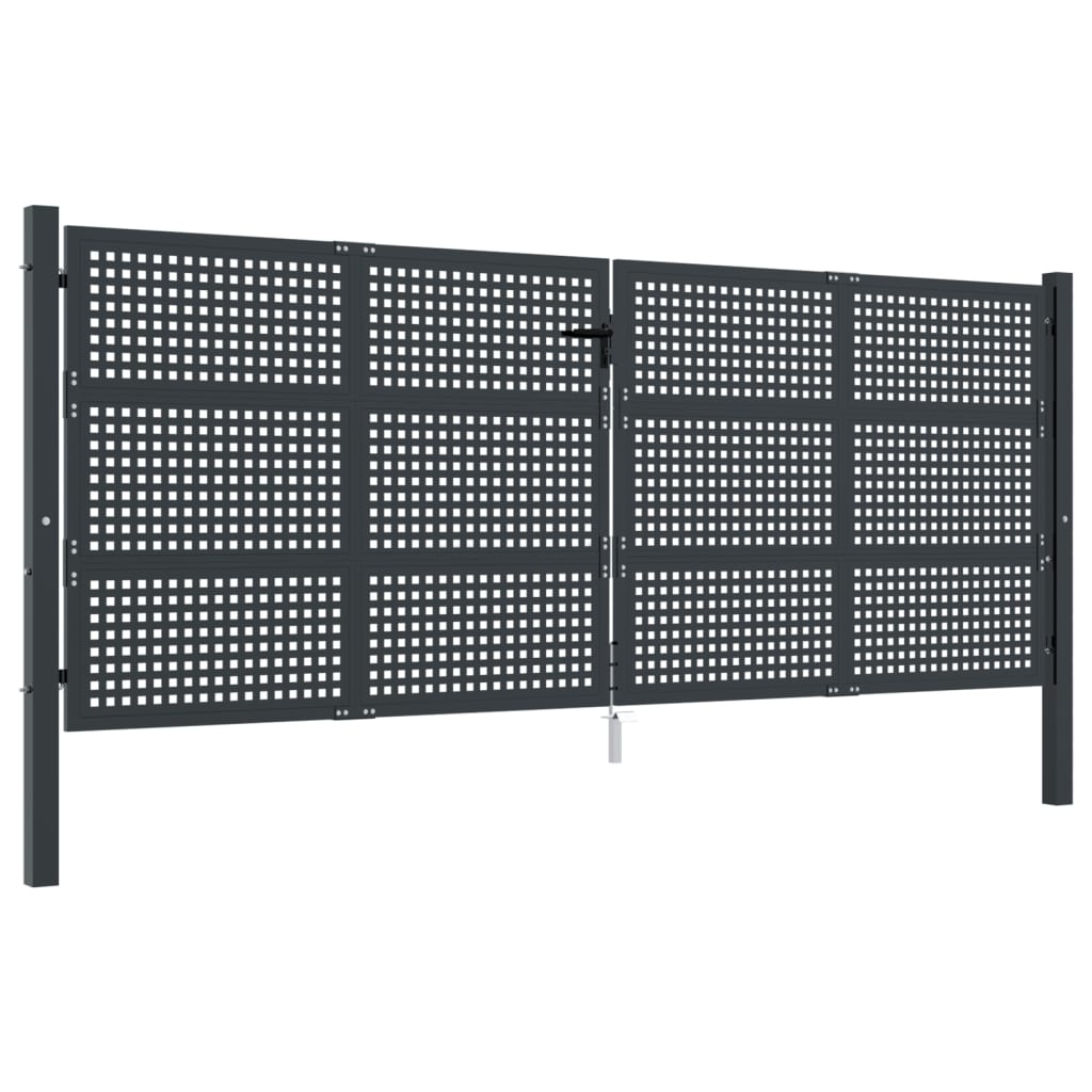 Vidaxl Gate 400x200 cm stål antracit