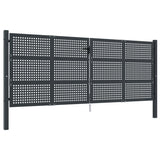 Vidaxl Gate 400x200 cm stål antracit