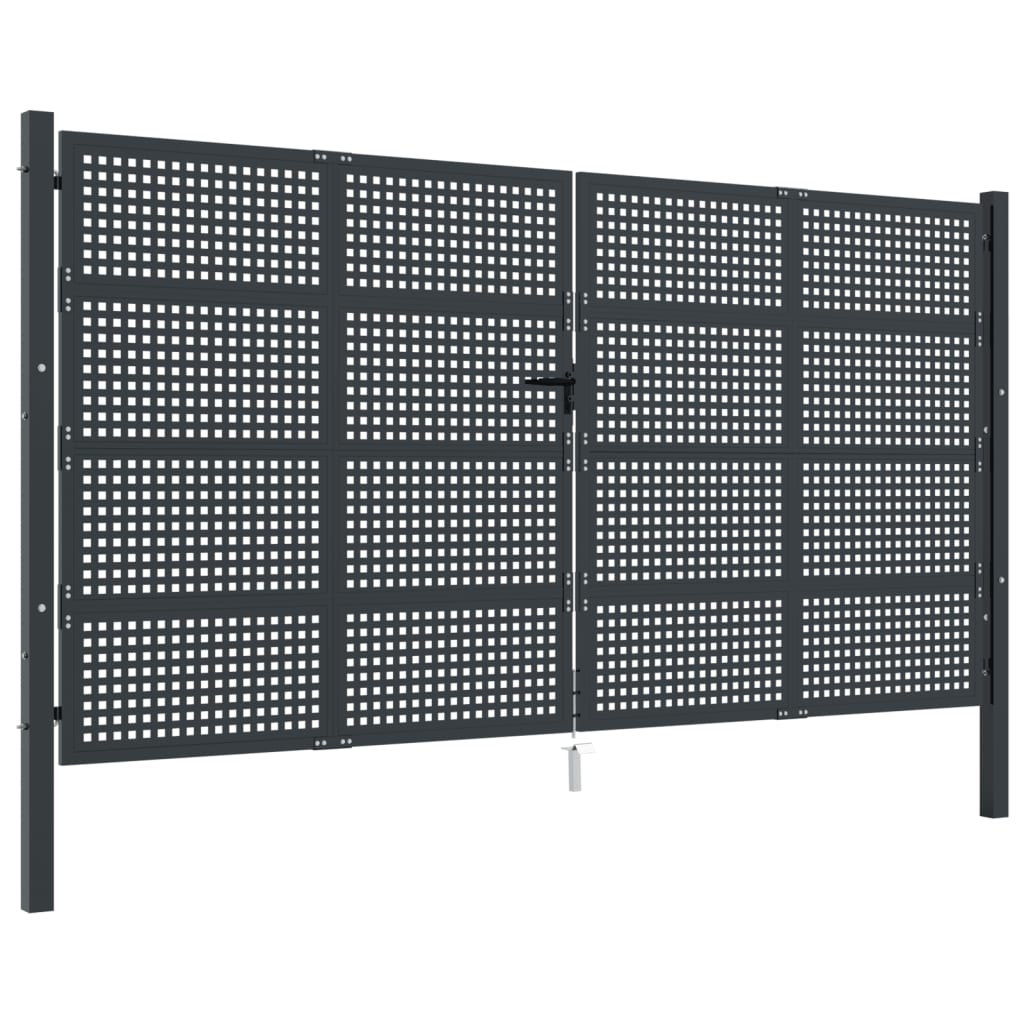 Vidaxl Gate 400x225 cm stål antracit