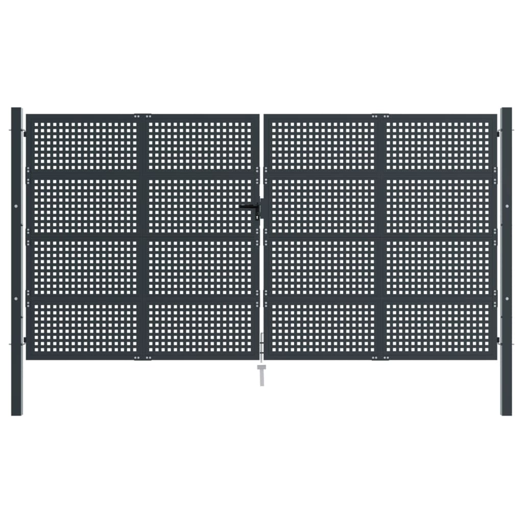 Vidaxl Gate 400x225 cm stål antracit