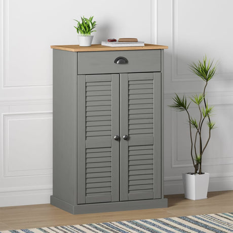 Vidaxx Shoe Cabinet Vigo 60x35x96 cm Solid fyrretræ grå