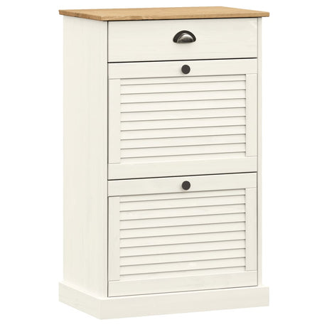 Vidaxx Shoe Cabinet Vigo 60x35x96 cm Solid Pine Wood White
