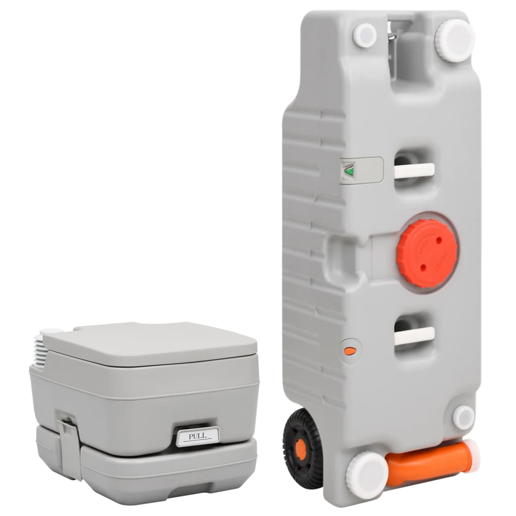 Vidaxl camping toilet og vandtank sæt bærbart