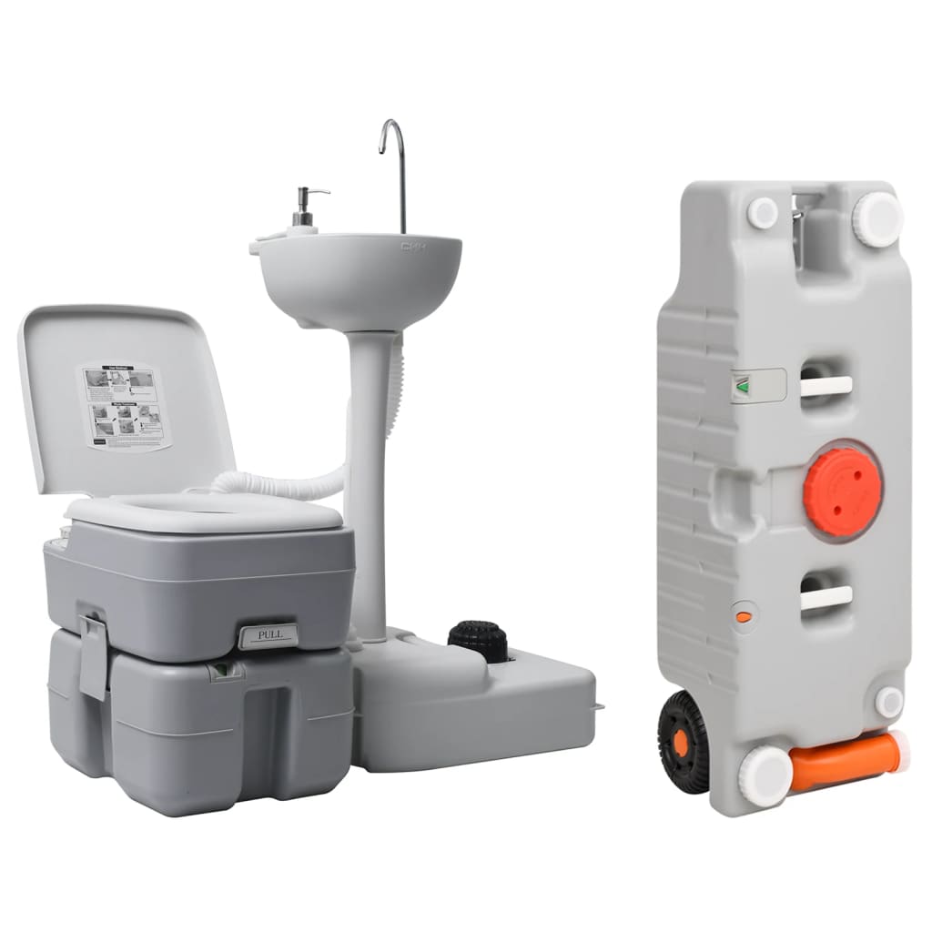 Vidaxl camping toilet og vask med vandtank