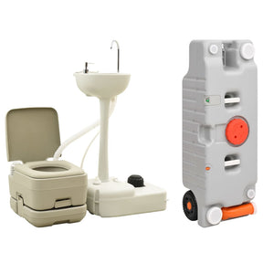 Vidaxl camping toilet og vask med vandtank