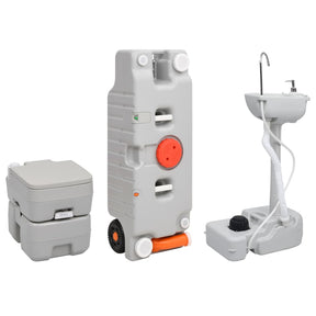 Vidaxl camping toilet og vask med vandtank