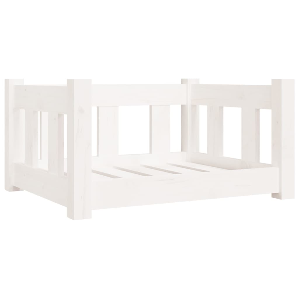 Vidaxl Dog Basket 55.5x45.5x28 cm Solid Pine White