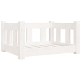 Vidaxl Dog Basket 55.5x45.5x28 cm Solid Pine White