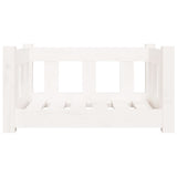 Vidaxl Dog Basket 55.5x45.5x28 cm Solid Pine White