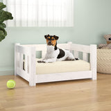 Vidaxl Dog Basket 55.5x45.5x28 cm Solid Pine White