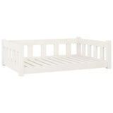 Vidaxl Dog Basket 95.5x65.5x28 cm Solid Pine White White