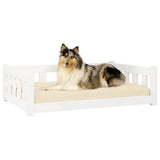 Vidaxl Dog Basket 95.5x65.5x28 cm Solid Pine White White
