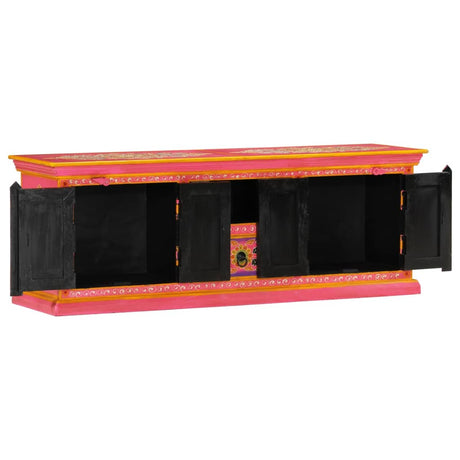 Vidaxl tv-meubel 110x30x40 cm massief mangohout roze