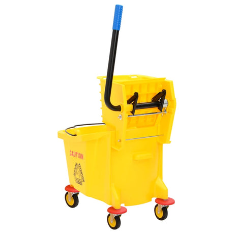 Vidaxl Mop Bucket med Wringer og Wheels 36 L polypropylen gul