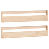 Vidaxl vægsko Racks 2 stk 110x9x23 cm solid fyrretræ