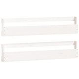 Vidaxl vægsko Racks 2 stk 110x9x23 cm Solid fyrretræ hvid hvid